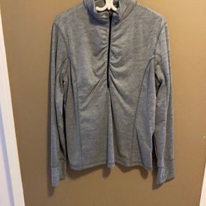 grey track shirt
